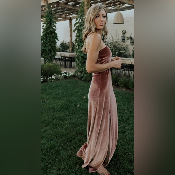 Baltic Born Dresses & Skirts - Baltic Born Tatiana Velvet One Shoulder Maxi Dress